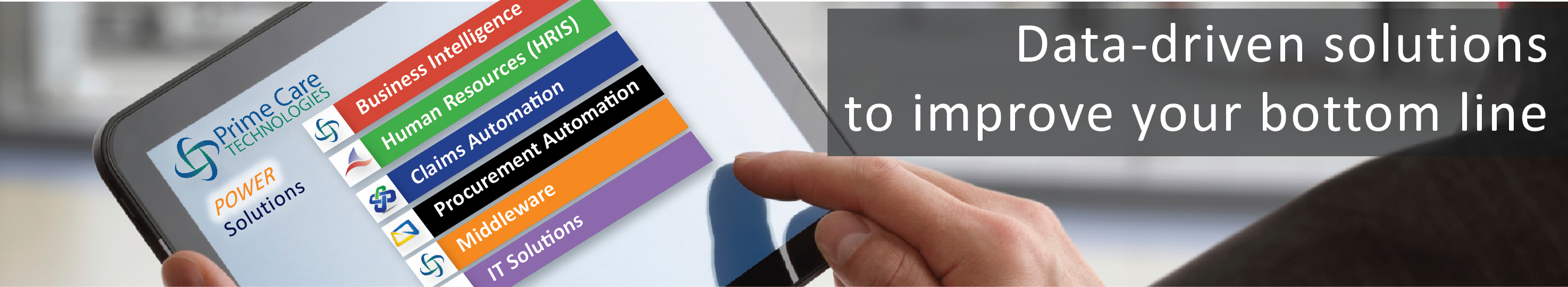 Procurement automation, automated claims management, HRIS, Human Resources Information System, BI, Business Intelligence, IT solutions, middleware