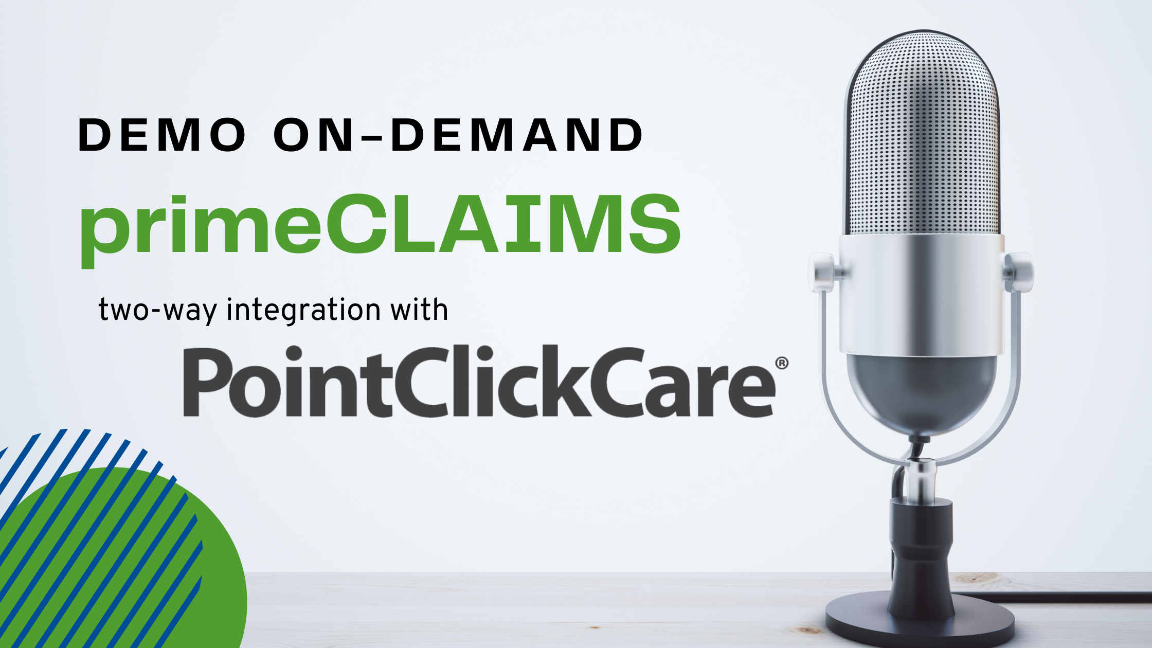 primeCLAIMS Demo Two-Way PointClickCare EHR Integration